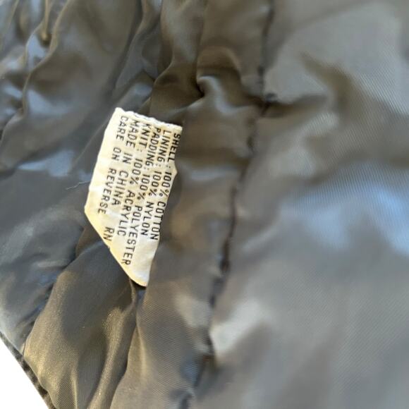 Vintage 80s Pan Asia Insulated Parka Coat Mixed Media Gray Blue size S - Picture 3 of 13